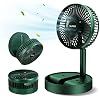 MAESHOP Ventilateur de table portable de 16,5 cm, 3 vitesses, silencieux, 2000 mAh, rechargeable, alimenté par batterie, ventilateur de bureau USB pour la maison, le bureau, l'extérieur, la chamb