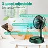 MAESHOP Ventilateur de table portable de 16,5 cm, 3 vitesses, silencieux, 2000 mAh, rechargeable, alimenté par batterie, ventilateur de bureau USB pour la maison, le bureau, l'extérieur, la chamb