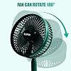 MAESHOP Ventilateur de table portable de 16,5 cm, 3 vitesses, silencieux, 2000 mAh, rechargeable, alimenté par batterie, ventilateur de bureau USB pour la maison, le bureau, l'extérieur, la chamb